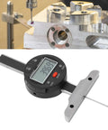 Digital Depth Gauge For Engineering, Go To Precision 0 To 50.8mm Range With 0.01mm Accuracy, LCD Display, measuring tool on metal part