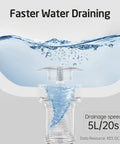 Water flowing through Pop Up Drain Without Overflow For Vessel Sinks, 2 Pack Polished Chrome Stopper, All Metal Rustproof Brass And 304 Stainless Steel