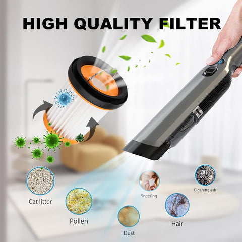 Replacement Vacuum Filter For Wandvac Ion W1 S87 Cordless Handheld Vacuum WV201 WV200 WV205 WV220 filtration demonstration