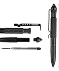 Tactical Pen With Glass Breaker And Six Ink Refills Aircraft Grade Aluminum Multi Function Tool For Emergency Escape Window Breaker