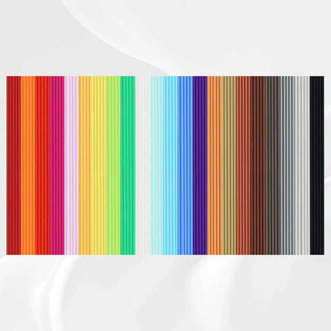 22 Color PCL Filament Refill For Start Plus 3D Pen, Low-Temp PCL Filament, colorful 15cm strands, 110 total, great for kids and makers