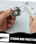 Heavy Duty Stainless Steel Spring Loaded Latch Pin Indexing Plunger Locking Knob With Knurled Handle And Quick Release Pull being measured with calipers.