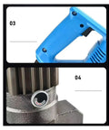 Heavy Duty Hydraulic Crimping Tool Set For Angle Iron Punching And Cutting Machine With 1800W Motor Electric handheld tool and power switch.