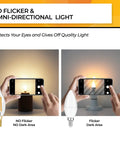 90 Plus CRI LED Candelabra Bulbs E12 Dimmable 2700K Soft Warm White 4W 450LM Flame Tip CA10 Chandelier Light Bulbs UL Listed 12 Pack comparison