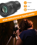 2 Inch 30mm Eyepiece With 80 Degree Ultra Wide Field Of View For Telescopes shown with person stargazing