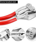 Heavy Duty Metal Hole Punch Kit With Chrome Vanadium Steel Punches, red handles, for sheet metal, aluminum, brass, and more