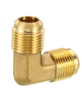One Half Inch Brass Pipe Fittings Set Of 2 Heavy Duty Flare 90 Degree Elbow Connectors For Air Conditioning Refrigeration And Plumbing
