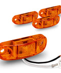 Amber LED Trailer Marker Light Kit 4 Piece 2.5 Inch Waterproof IP67 Surface Mount Side Marker Lights For Trailers And Trucks Durable DOT FMVSS 108 SAE P2 displayed