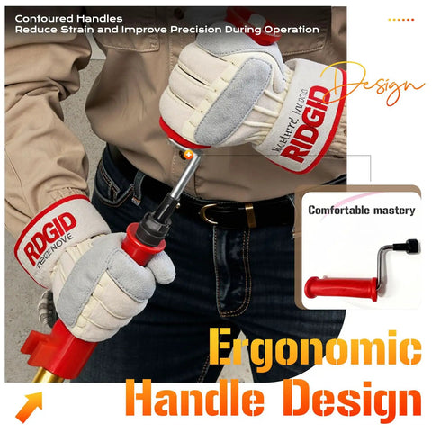 Heavy Duty 6ft Toilet Auger With Dual Bulb Head And Drill Ready Build For Killing Nasty Clogs Dead Quick Telescopic Closet Snake with ergonomic handle and gloves.