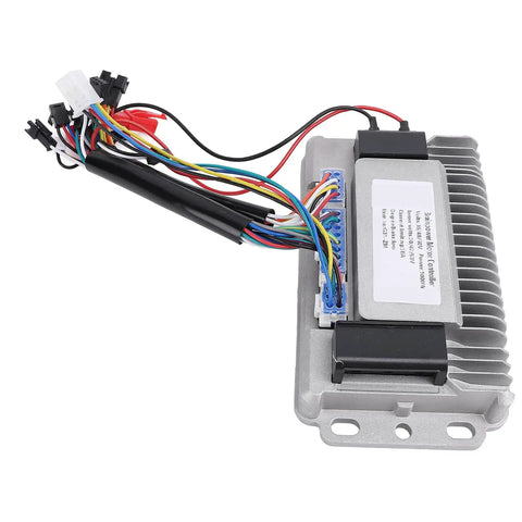 1000W 38A Electric Bike Brushless Motor Controller With TFT Screen And LCD Display 60V Compatible, wiring visible