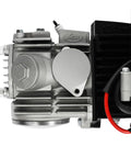 Close-up of a Beefed Up 125CC Engine Motor 4 Stroke Semi Auto Go Kart Engine with air cooling and CDI system.