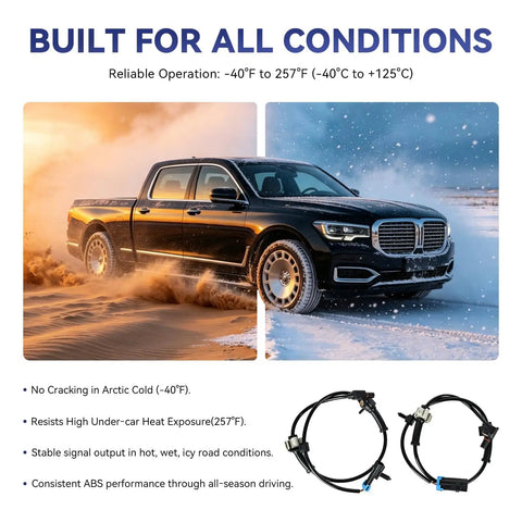 Tough As Nails Abs Wheel Speed Sensor For Chevy Silverado Express Tahoe Gmc Sierra Yukon Suburban Heavy Duty Oem Replacement Parts Crisp Handling Guaranteed, in action on truck in extreme conditions.