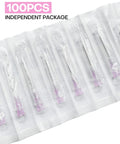 Pro Grade 18 Gauge 1.5 Inch Luer Lock Hypodermic Needle Pack Of 100, Individually Sealed And Sterile, shown in packaging
