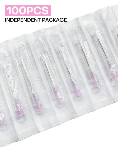 Pro Grade 18 Gauge 1.5 Inch Luer Lock Hypodermic Needle Pack Of 100, Individually Sealed And Sterile, shown in packaging