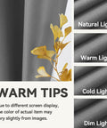 Totally Blackout Flame Resistant Curtain With NFPA 701 Safety, 52 By 84 Inches, Light Gray color variations in different lighting conditions.