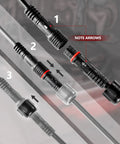 Connectors for Aura Aluminum Car Underglow Lights With Remote Control, showing assembly steps for RGB LED light kit installation.