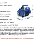 Pro Shop Heavy Duty Single Stage Rotary Vane Vacuum Pump For Home AC HVAC Setup With High Flow Rate, blue aluminum alloy design.
