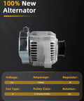 Alternator For Toyota Camry And Solara 1997 To 2001 12V 75Amp With 5 Groove Pulley Replacement Part 13754 side view