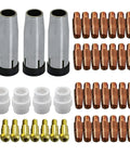 Assorted MIG MAG Welding Torch Consumables Kit For 24KD MB24 With M6 Contact Tips.040 Inch (1.0mm) And.030 Inch, 59 Piece Set