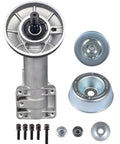 All In One Trimmer Gear Head Replacement Kit For String Trimmers And Brush Cutters, CNC 10-Tooth Bevel Gears, Includes Gear Head, Rider Plate, Thrust Washer, Thrust Plate, LH Collar Nut, And Hardware, Replaces 4180-640-0114
