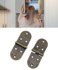 Retro Heavy Duty Folding Hinges For Sewing Tables And Furniture Doors Bronze 180 Degree Flush Hinges close-up with cabinet use
