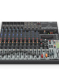 Premium 18-Input USB Mixer With 3-2-Bus Routing, XENYX Mic Preamps And Compressors on tabletop, frontal view