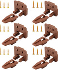 Brown Plastic Drawer Track Guide Repair Kit For Center Mount Drawers To Run Dang Smooth Quick Replacement Slides With Mounting Screws for six guides and screws.