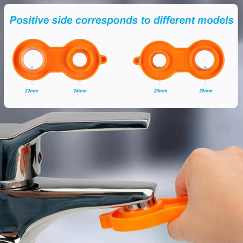 6 Piece Faucet Aerator Removal Wrench Kit Including Sink Bubbler Tools And M24 Adapter Nuts for grip on faucet with orange tool