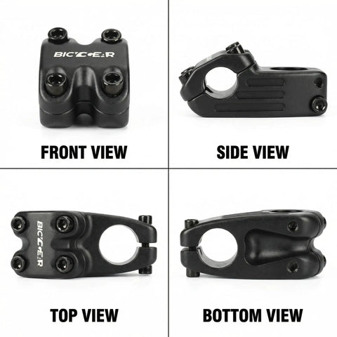 22.2Mm Aluminum Forged Bike Stem, 48Mm Length, 0 Degree, 7/8 Inch Handlebar, Fits E Bike Dirt Pit BMX MTB, multi-angle view