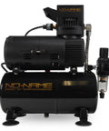 Quiet Airbrush Compressor With 3L Metal Tank, Oil Free, Pro Grade One Sixth HP 110V Motor, Black Design