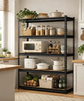 Heavy Duty 5 Tier Adjustable Metal Shelving Unit for Garage and Basement, 2500 lbs Total Capacity Storage Rack with kitchen items