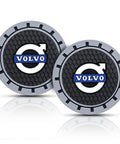 Two Pack Silicone Car Cup Holder Coaster Set Non Slip Anti Spill Mats For Volvo XC40 XC60 S90 XC90 V90 And More Universal Cup Holder Inserts