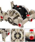 Pneumatic Diaphragm Pump Replacement For Classic Air Compressor With Polypropylene Fluid Caps And Manifold, 13 GPM