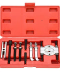 Open red case of MINI 9 Piece Bearing Puller Separator Tool Set Must Have For 30 50mm Jaw Pull Out Gear And Pulley Removal