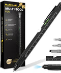Fathers Day Gift For Dad And Men 9 In 1 Multitool Pen With LED Light Stylus Ruler Bubble Level Bottle Opener Screwdrivers And Ballpoint Pen Handy Gadget For Work Home And DIY Lovers