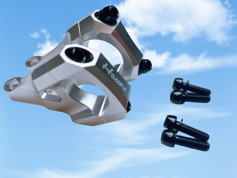 Direct Mount Stem For 31.8mm Bars, CNC Machined 6061 Aluminum, 35mm Rise Handlebar Stem For Downhill DH Dual Crown Forks, Silver
