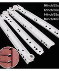 Full Extension Side Mount Drawer Slides 16 Inch 40cm, 1 Pair, metal hardware with roller track, shown in size chart