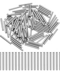 100 Pieces 3mm By 30mm Dowel Pins Beefy Bearing Steel Cylindrical Shelf Support Pins With Plus Minus 0.02mm Tolerance Pro Grade Heavy Duty Silver Tone For Fastening Cabinets Shelves DIY Projects And More