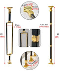 Adjustable Black Stair Railing Spindles Built Like A Tank For No Fuss Mounting Square Aluminum Baluster Posts with measurements