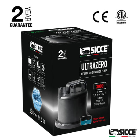 Packaging of Ultra Zero 793 GPH Multi Purpose Water Pump With Garden Hose Connection And Portable Handle