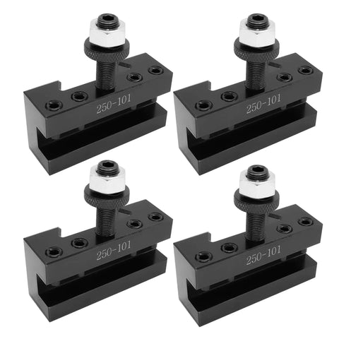 Four Piece Quick Change Tool Post 250-101 Turning Holder For Lathe, durable all steel, rust resistant, fits 250-100 and 250-111 posts