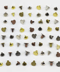 Top Shelf Ni Plated Chicago Screws And Heavy Duty Leather Rivets, assorted steel fasteners for custom belts and bags.