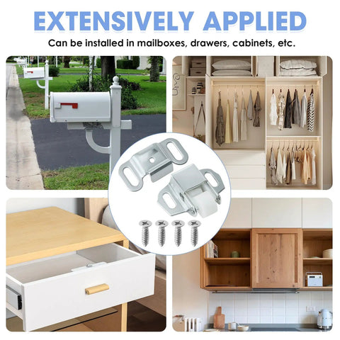 Mailbox Replacement Roller Catch Latch With Screws For Smooth Quiet Door Close used in mailboxes, cabinets, and drawers
