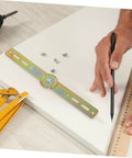 QUMIIRITY adjustable angle furniture hinge plate; zinc-plated steel with gear wheel and mounting holes for sofa/cabinet