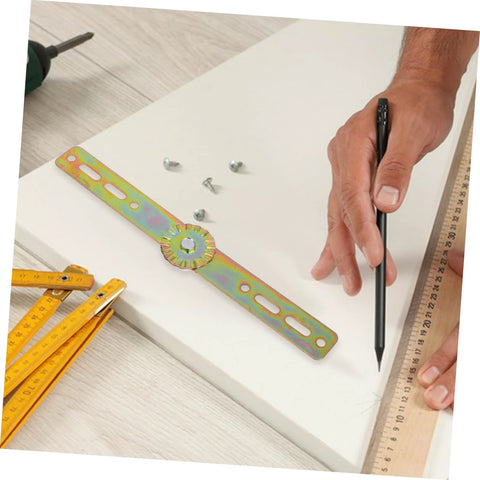 QUMIIRITY adjustable angle furniture hinge plate; zinc-plated steel with gear wheel and mounting holes for sofa/cabinet