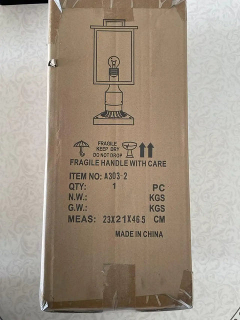 Dope Matte Black Outdoor Post Light Fixture With Pier Mount Base For Patio And Garden LED Post Lantern box packaging