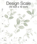 Dancing Leaves Peel And Stick Wallpaper Green And White For A Quick Easy Wall Makeover No Glue Needed Removable And Repositionable