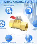 Brass Ball Valve One Quarter Inch NPT Female To One Quarter Inch NPT Female Air Compressor Line Shut Off Switch Pipe Fitting with material characteristics