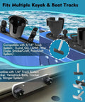 Dual Boat Cup Holder With 45 Degree Angled Mount For Lund G3 Ranger Boats, Corrosion-Resistant ABS And Stainless Steel on boat track