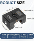 Heavy Duty Linear Guide Rail Fixed Slider With Precision Ground Hardened Steel Anti Collision Stopper Positioning Block For Cnc Mill And Laser Engraver Equipment Durable Travel Limiters, size 30mm x 20mm.
